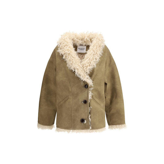 Marant Etoile Clea Shearling-effect faux fur Coat MA-MA0427FAC3A01E50TA-IT36 | XS