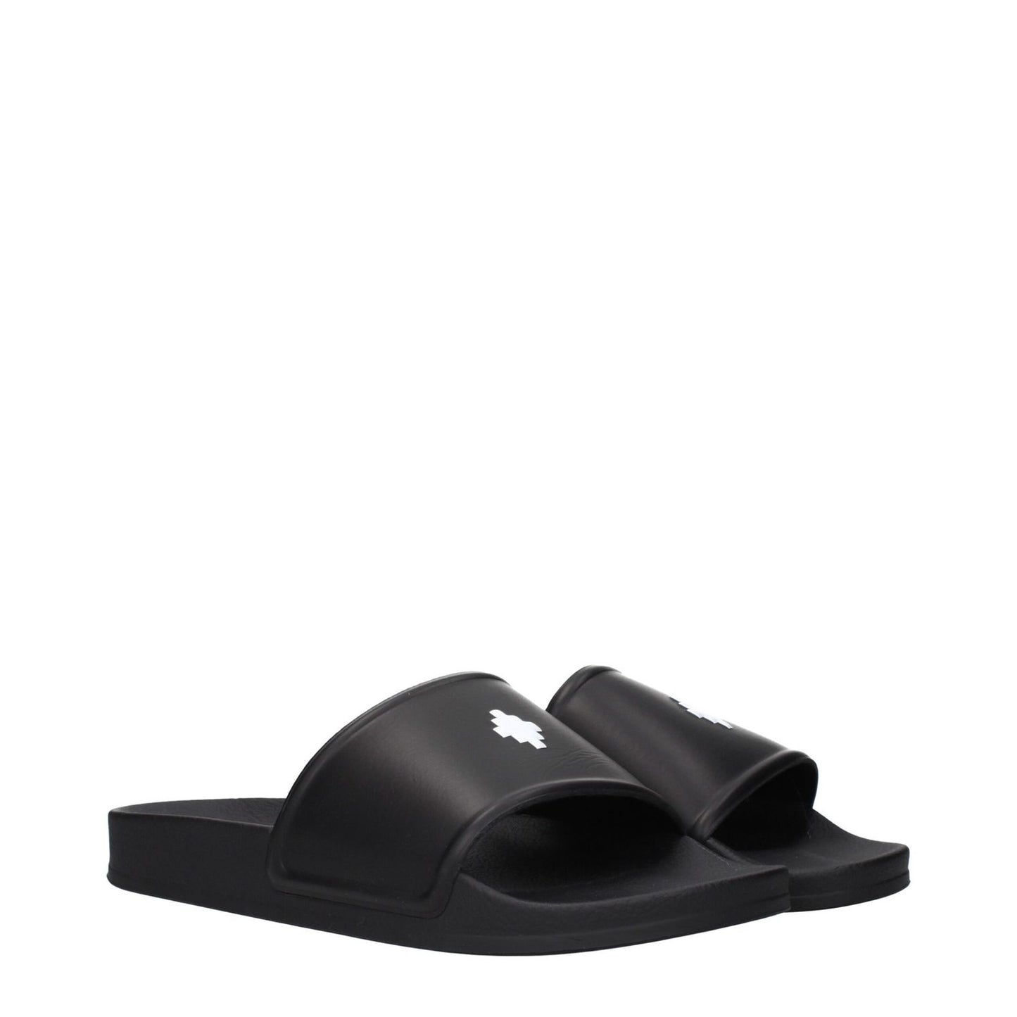 Marcelo Burlon Black Cotton Slippers