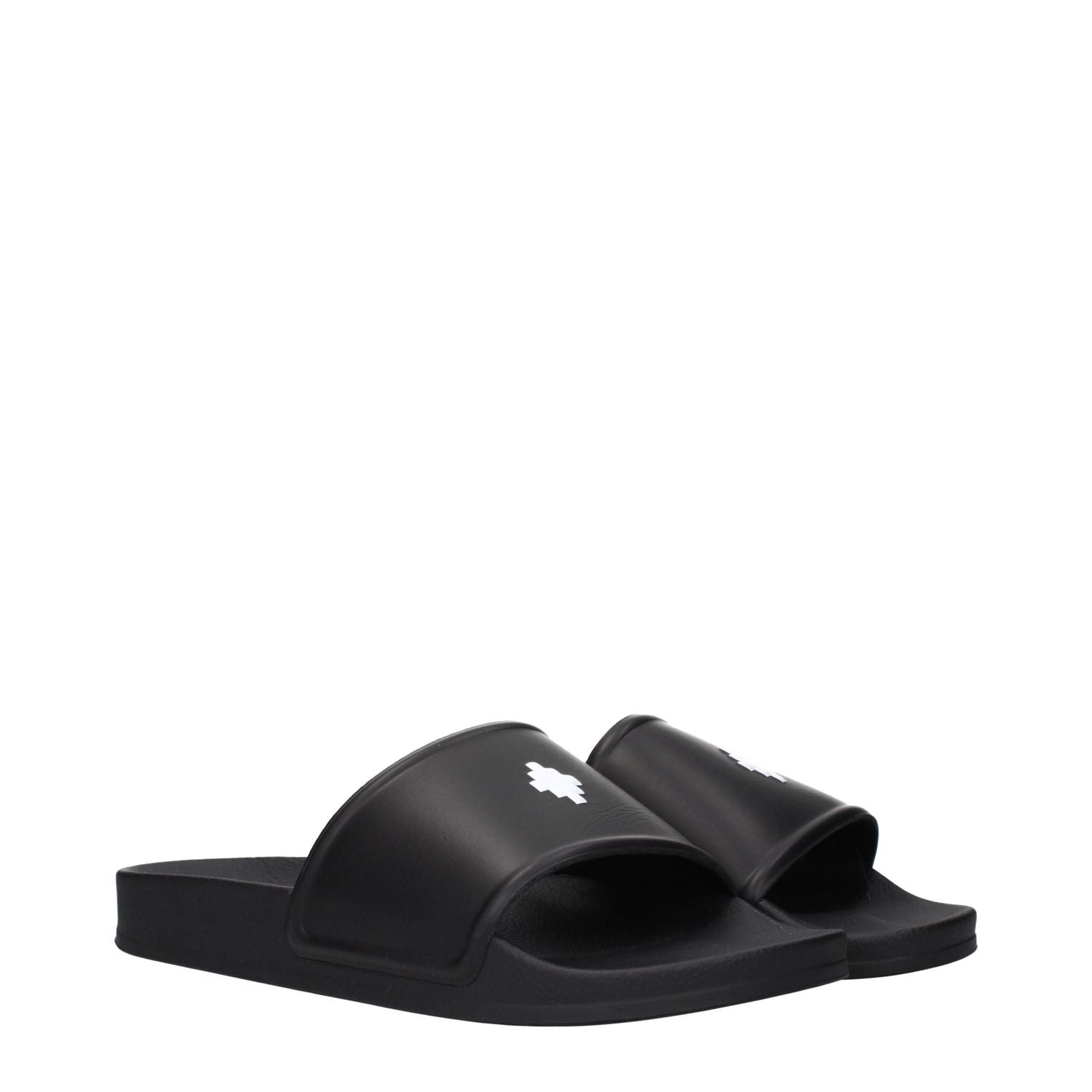 Marcelo Burlon Black Cotton Slippers