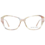 Marciano by Guess Beige Women Glasses Frame in cat-eye style, full-rim plastic frame with spring hinges, includes branded case, size 54-16-145.