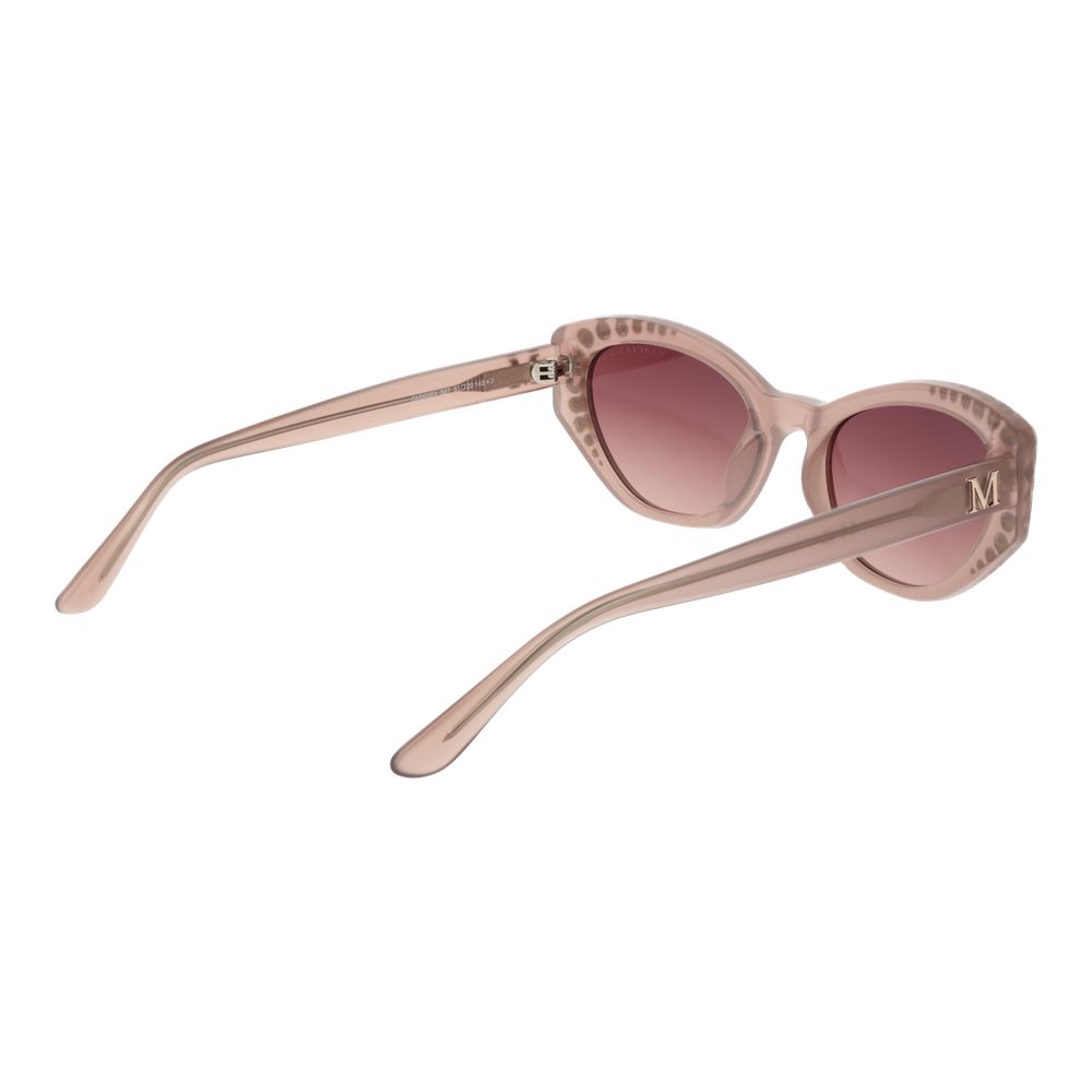 Marciano by Guess Beige Women Sunglass with stainless steel full-rim frame, pink gradient lenses, and branded case included.