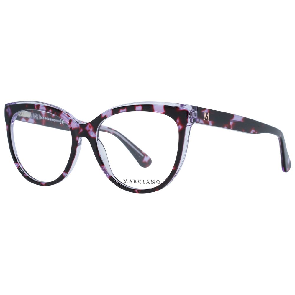 Marciano by Guess Purple Women Glasses Frame in acetate with full-rim cat eye style and spring hinge, includes branded case.