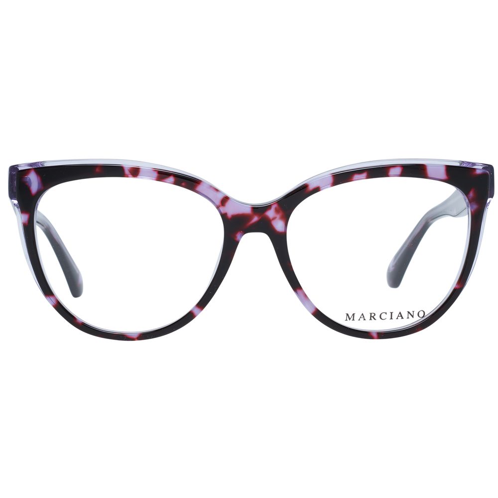 Marciano by Guess Purple Women Glasses Frame, full-rim cat eye style in acetate, with demo lenses and spring hinge.
