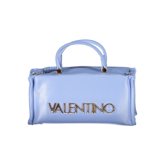 Mario Valentino Light Blue Polyethylene Women Handbag with handles and logo display