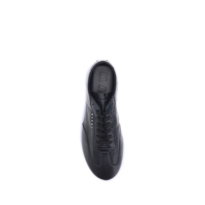 Marni Black Calf Leather Bos Taurus Athletic Sneakers