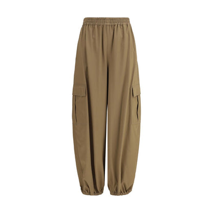 Max Mara Beige Cotton Cargo Pants