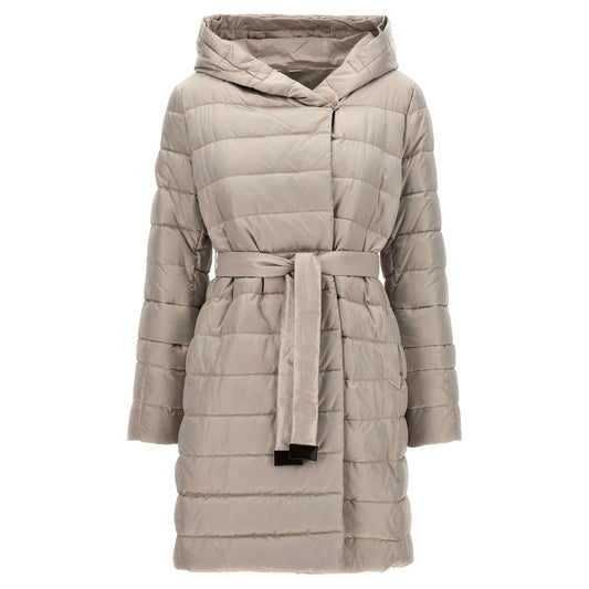 Max Mara White Polyamide Full-Length Jacket