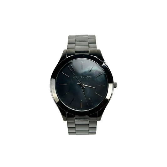 Michael Kors Slim Runway Gun Metal Stainless Steel Watch MK3413 NO BOX, featuring minimalistic design and water resistance up to 50m.
