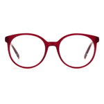 Missoni Red Acetate Frames for women with cherry-colored round lenses. Dimensions: 53/19/140 mm. Fashionable eyewear choice.