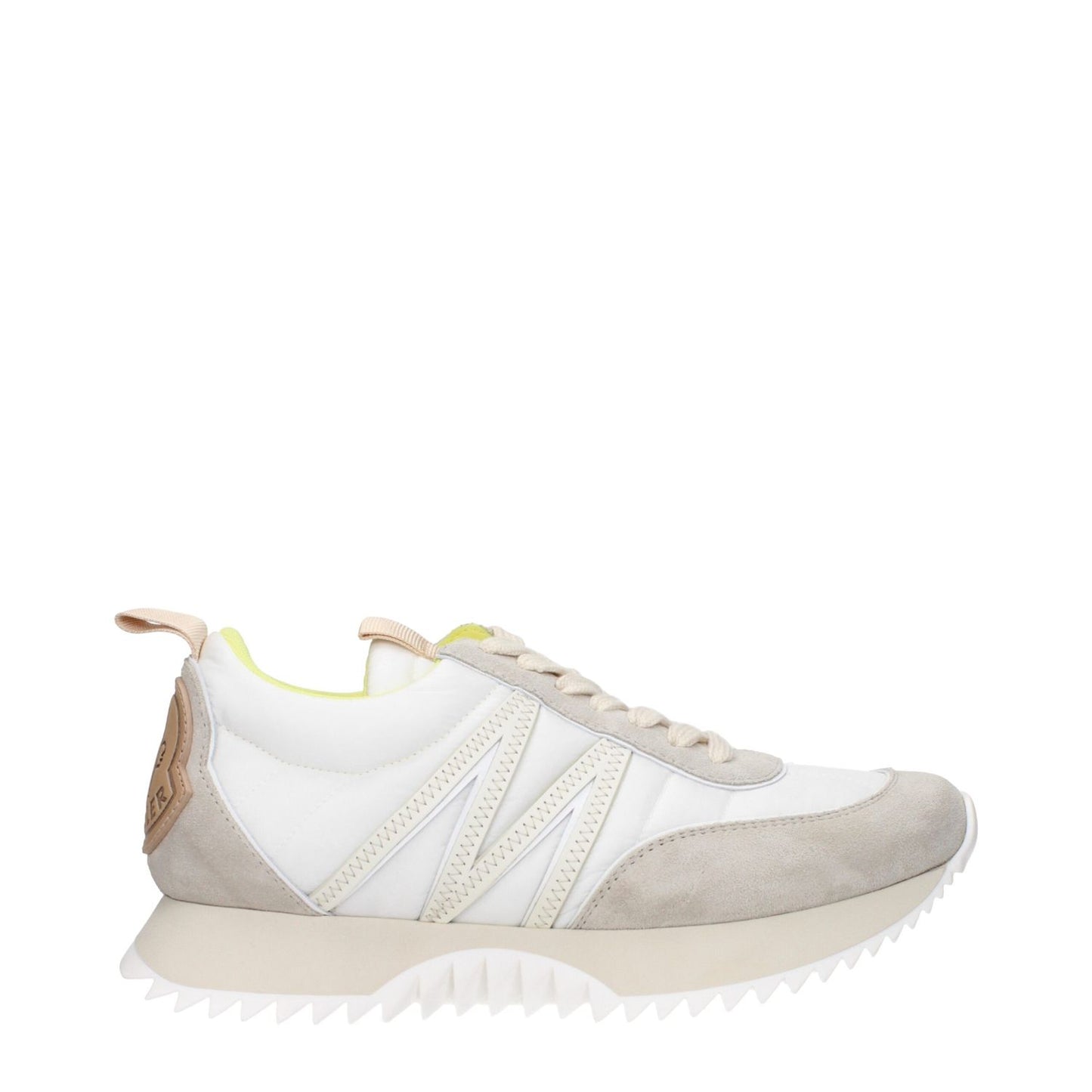 Moncler Beige Fabric Low Top Sneakers