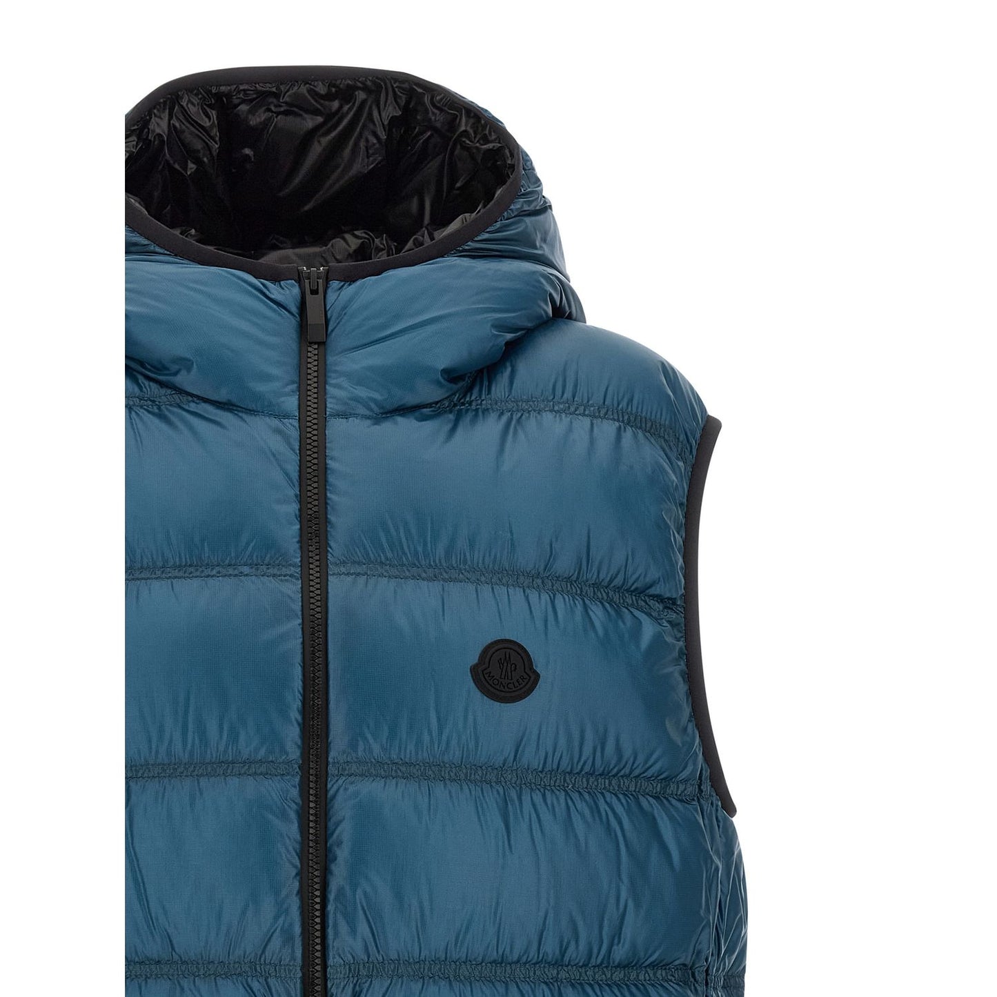 Moncler Blue Polyamide Full-Length Jacket