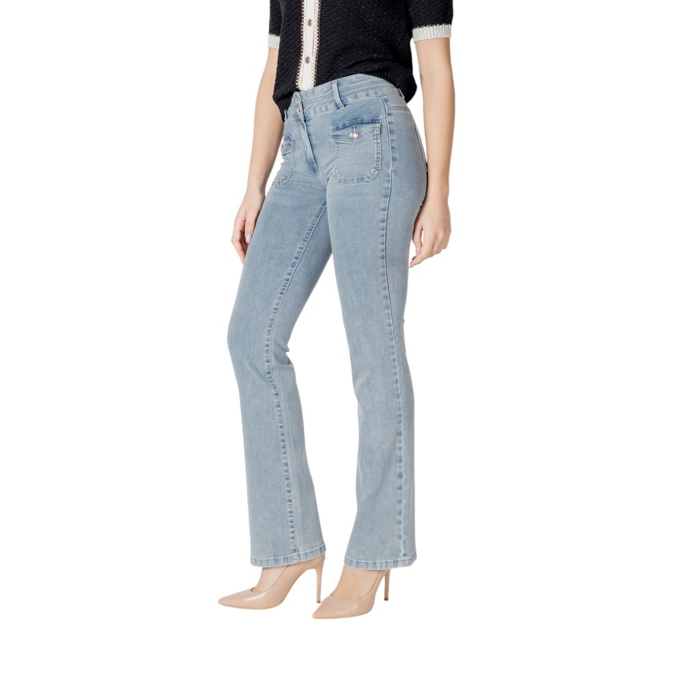 Morgan De Toi Blue Cotton Slim Fit Jean