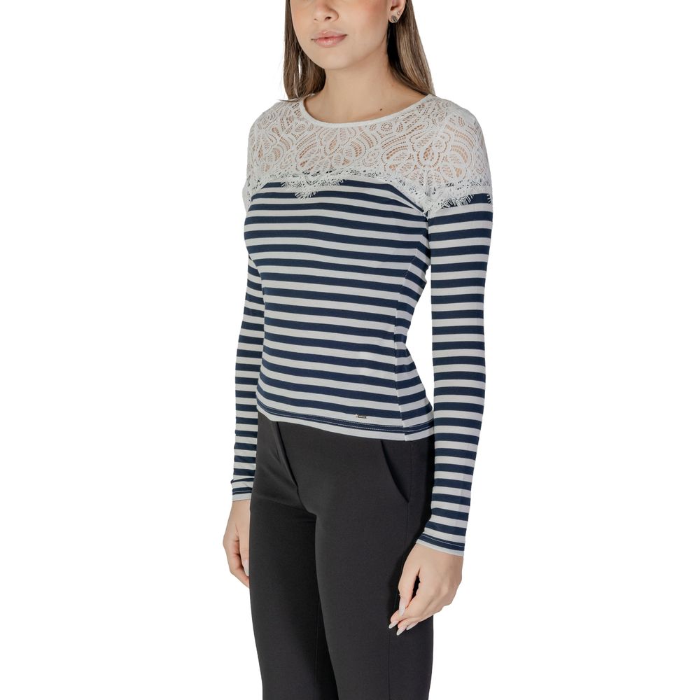 Morgan De Toi White Recycled Polyester Long Sleeve T-Shirt