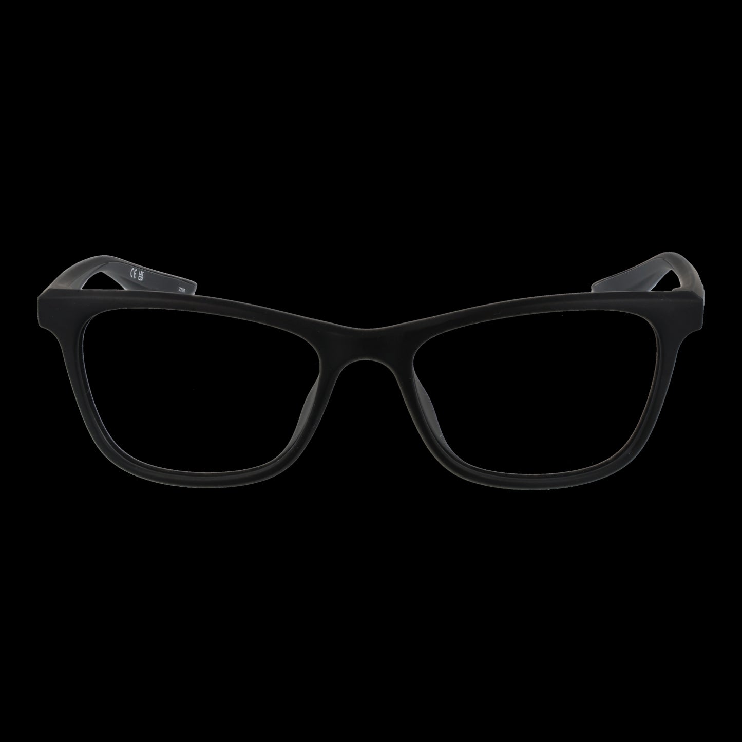 NIKE MOD. NK7047 52001 eyewear for ladies in sleek black design, front view of stylish rectangular eyeglass frames.