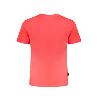 Napapijri Red Organic Cotton Men T-Shirt