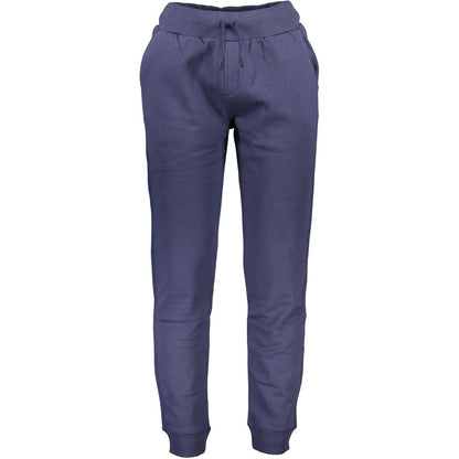 North Sails Blue Cotton Men Jogger with elastic waist and ankle cuffs