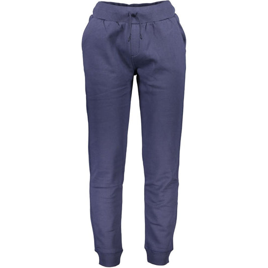 North Sails Blue Cotton Men Jogger with elastic waist and ankle cuffs