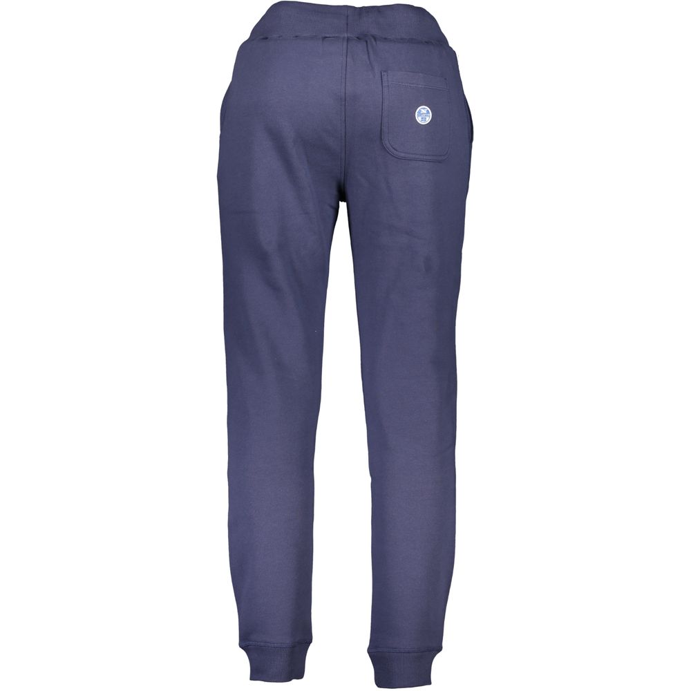 Back view of North Sails Blue Cotton Men Jogger with logo on pocket.