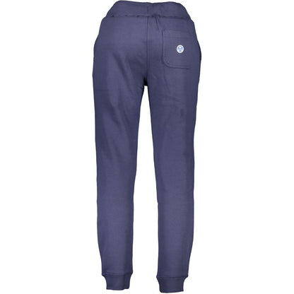 Back view of North Sails Blue Cotton Men Jogger with logo on pocket.