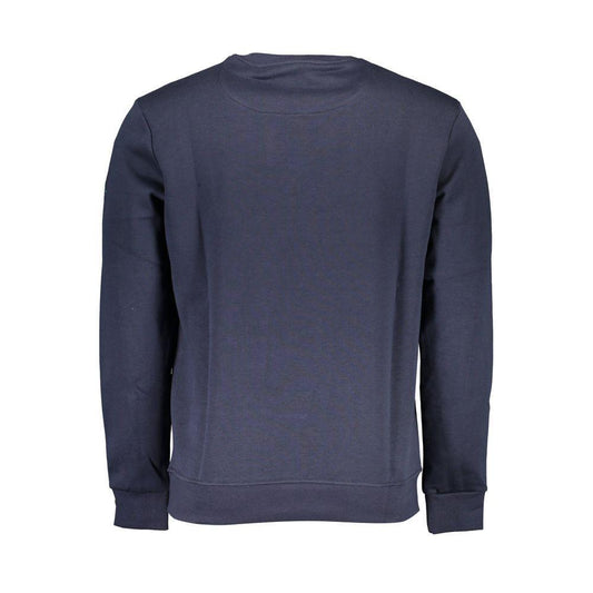 North Sails Blue Cotton Men Sweater NO-37799-XL
