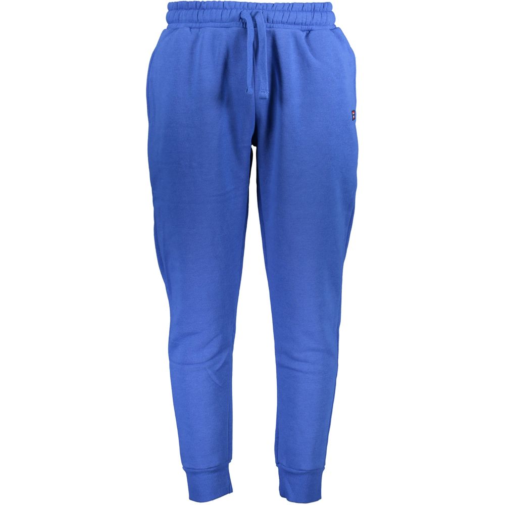 Norway 1963 Blue Cotton Men's Track Pant with drawstring waist and ribbed cuffs for comfort and style.