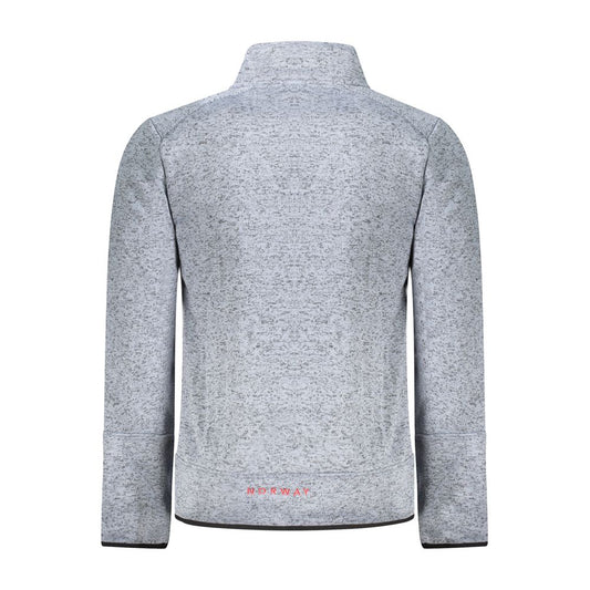 Norway 1963 Blue Polyester Men Sweater With Pockets and Zipper Detail NO-39659-S