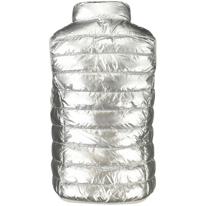 Norway 1963 Gray Polyamide Women Jacket with sleeveless design and applique logo.