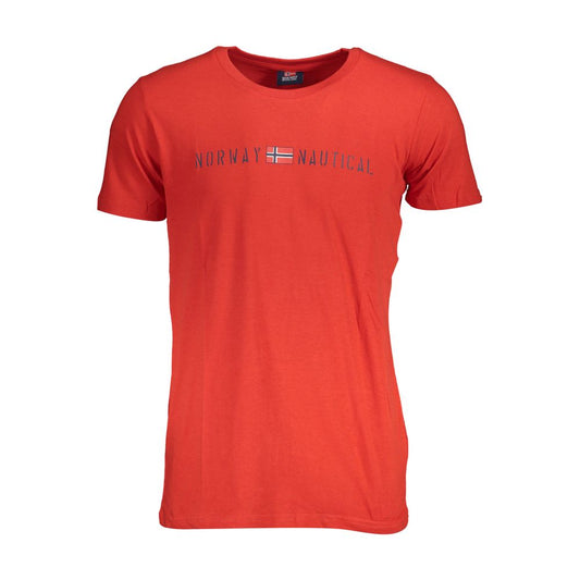 Norway 1963 Red Cotton Men T-Shirt with crew-neck and iconic logo design, short-sleeve for stylish contemporary fashion.