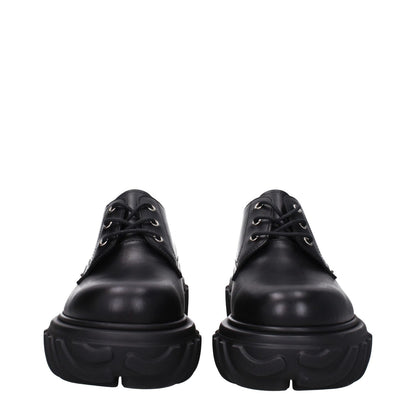 Off-White Black Leather Oxfords And Derbies