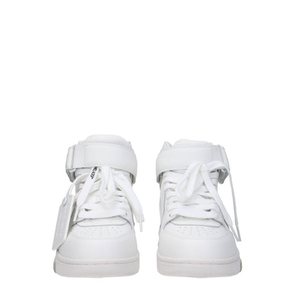Off-White White Leather High Top Sneakers