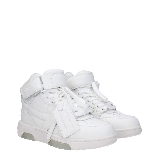 Off-White White Leather High Tops OF-8547431973129-EU35/US5