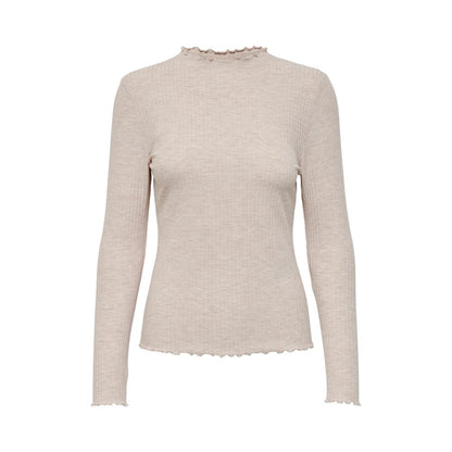 Only Beige Polyester Turtleneck