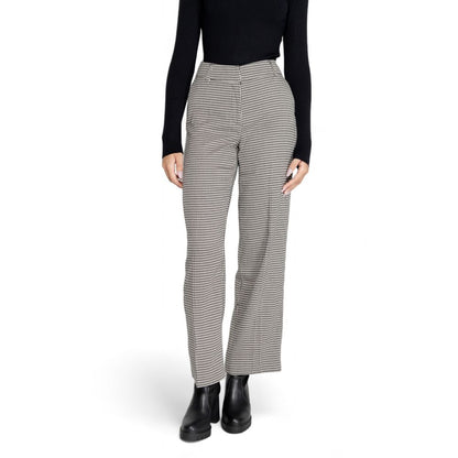 Only Black Polyester Flared Pants