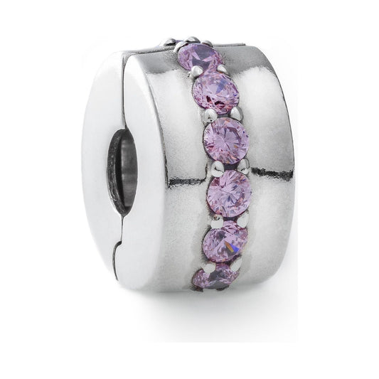 PANDORA CHARMS Mod. PINK SPARKLING ROW CLIP DESIGNER FASHION JEWELLERY