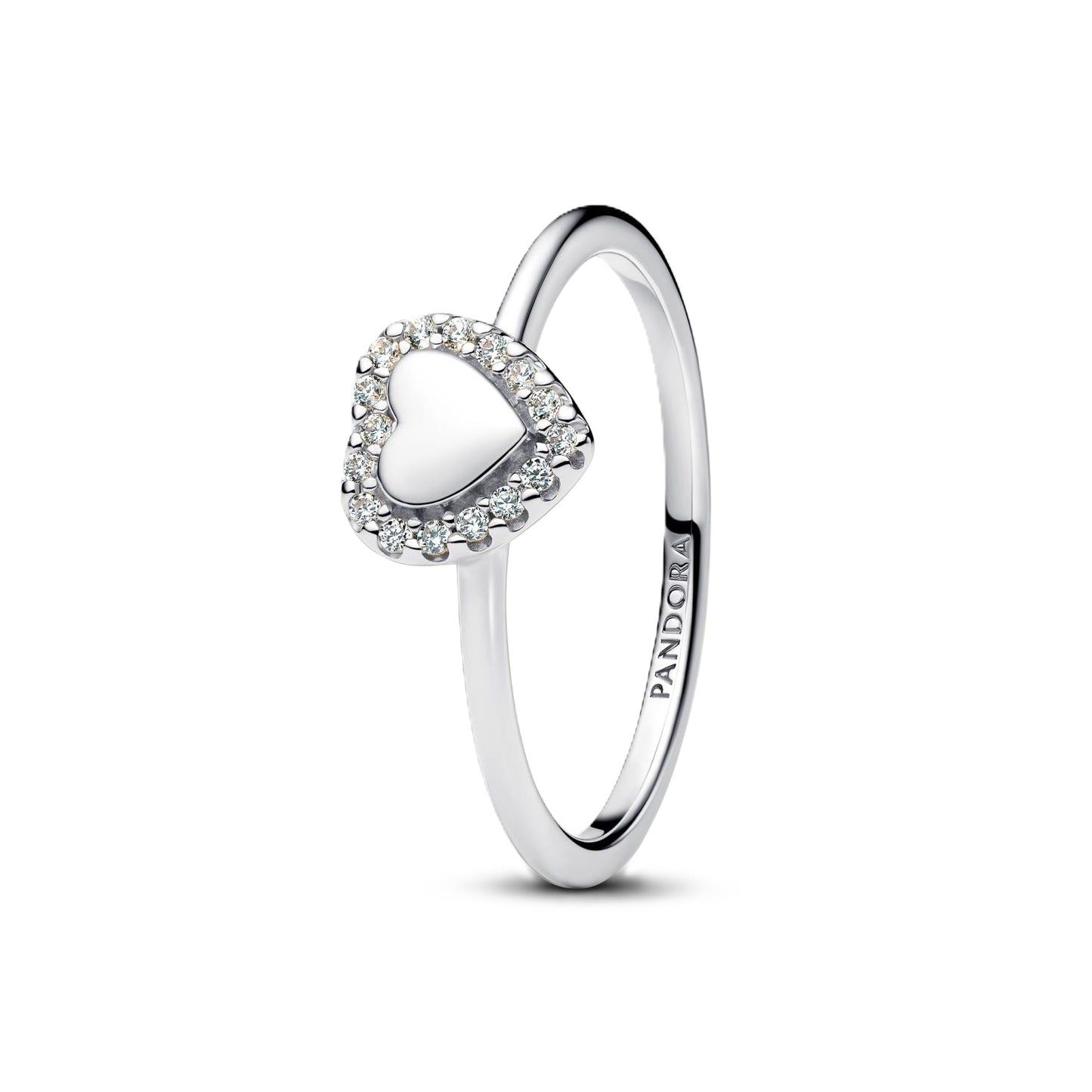 PANDORA JEWELRY Mod. ENGRAVABLE HEART HALO RING