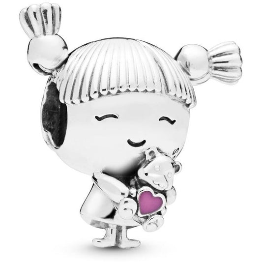 PANDORA Mod. MOMENTS LITTLE GIRL CHARM WITH PINK ENAMEL