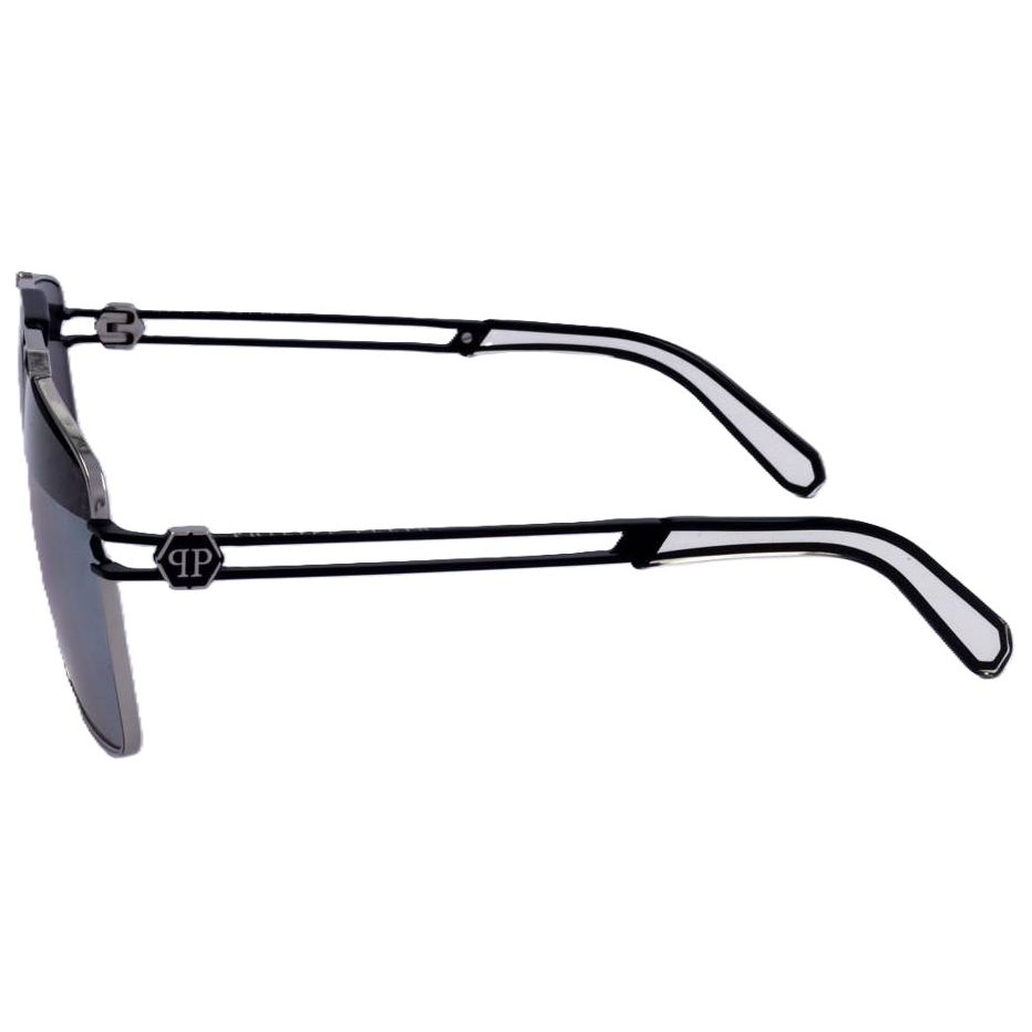 PHILIPP PLEIN SUNGLASSES Mod. SPP049M SHINY PALLADIUM SEMI MATTE BLACK SPP049M-K07X 63-11-145