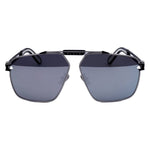 PHILIPP PLEIN SUNGLASSES Mod. SPP049M SHINY PALLADIUM SEMI MATTE BLACK SPP049M-K07X 63-11-145