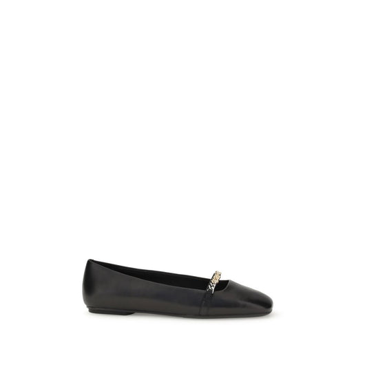 PINKO Leather Ballerinas PI-SD0383P003Z99BLACK-EU36/US6