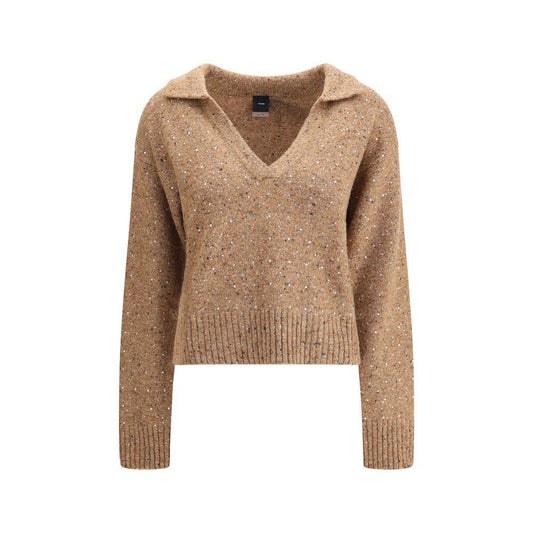 PINKO V-neck Sweater with rhinestones PI-105684A2U4C3Z-L