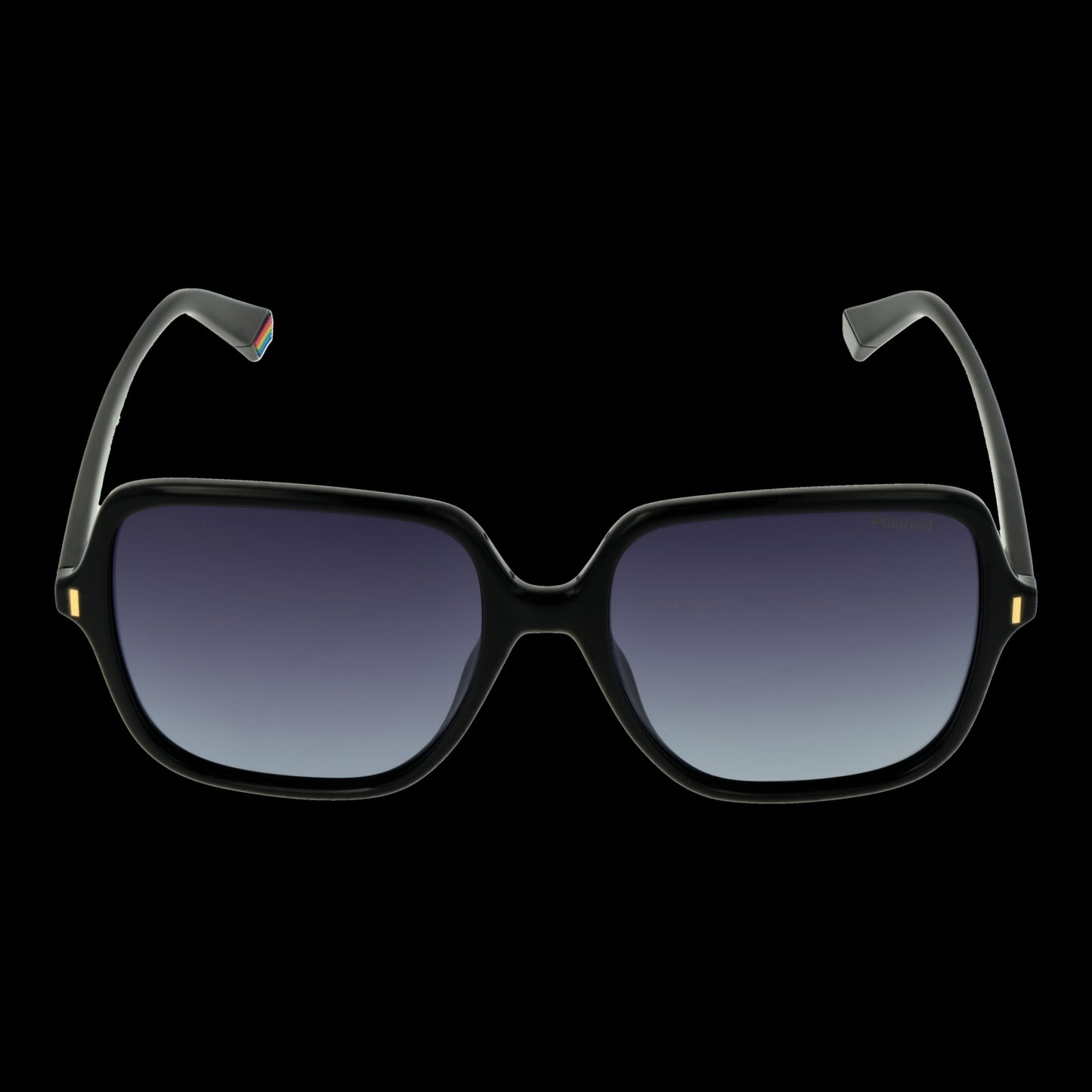 POLAROID MOD. PLD 6219_S 56807WJ Lady sunglasses with black frame and gradient lenses.