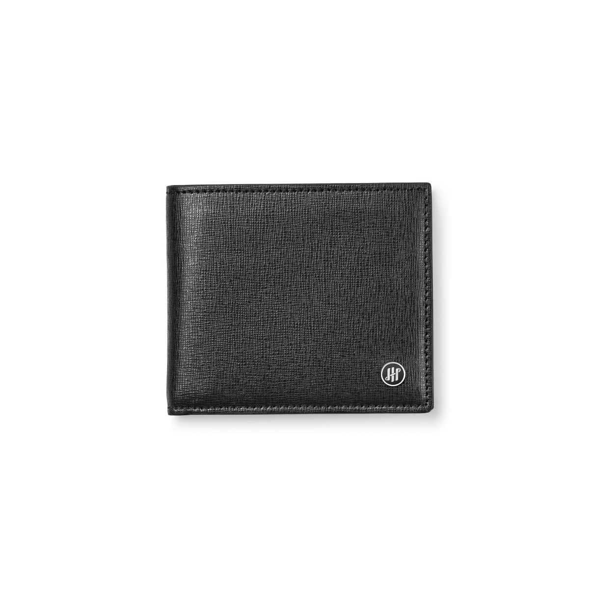 PORTAFOGLIO MONTEGRAPPA MOD. IC00WA05 - Elegant black leather wallet with signature logo, sleek design for style and functionality.