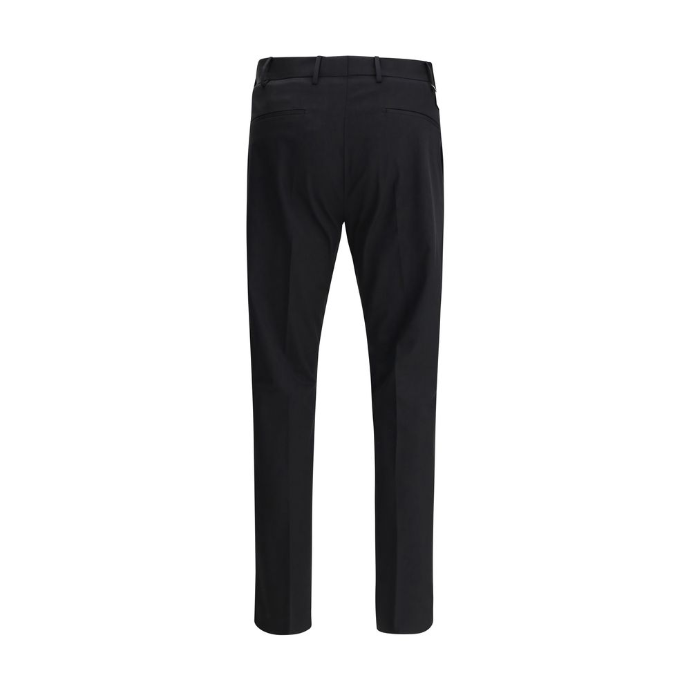 PT Torino Black Cotton Casual Pants