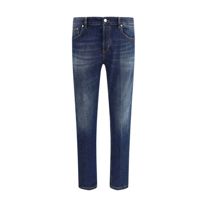 PT Torino Blue Cotton Slim Fit Jeans