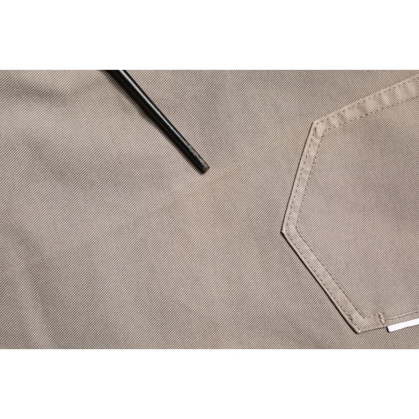 Close-up of PT Torino Brown Bull Denim Reggae Mastice Straight Trouser Jeans showing pocket stitching and fabric texture.