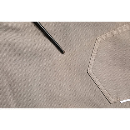 Close-up of PT Torino Brown Bull Denim Reggae Mastice Straight Trouser Jeans showing pocket stitching and fabric texture.