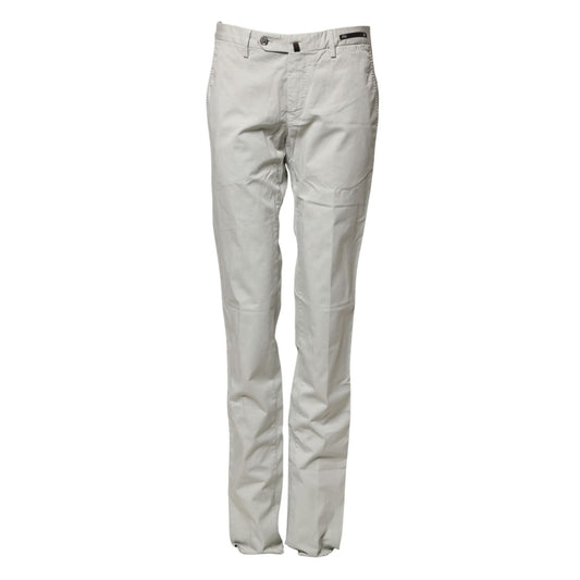 PT01 Light Gray Mid Waist Men Straight Chino Trouser Pants, stylish and comfortable for casual and smart-casual outfits.