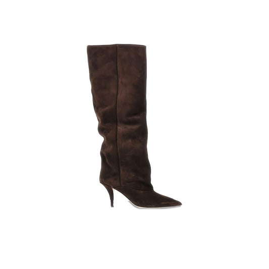 Paris Texas brown suede leather Boots PX1685XV0SNCIOCCOLATOBLACK-AI25