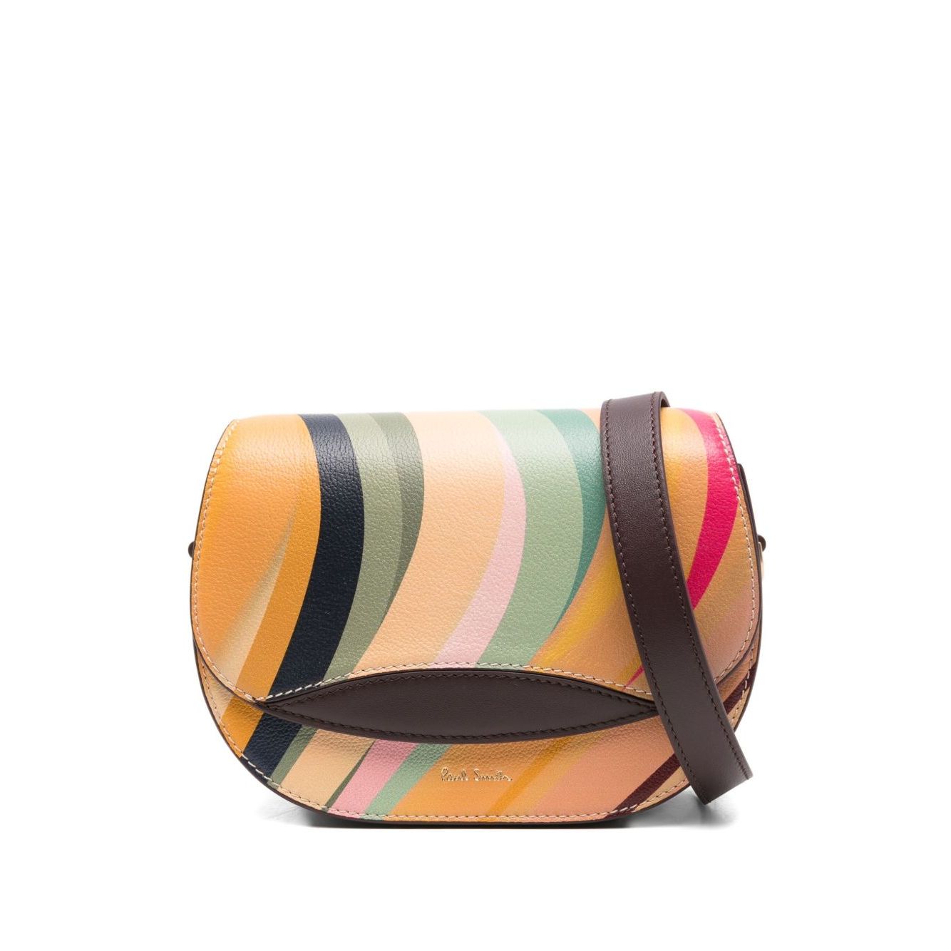 Paul Smith Swirl Leather Saddle Bag