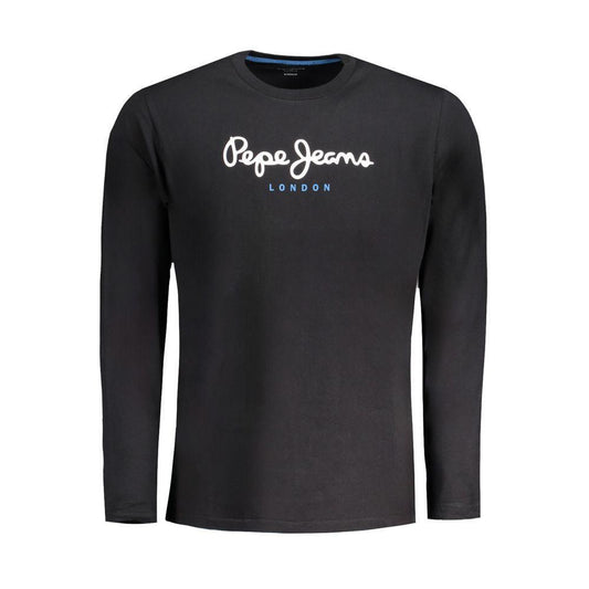 Pepe Jeans Black Cotton T-Shirt PE-31358-S